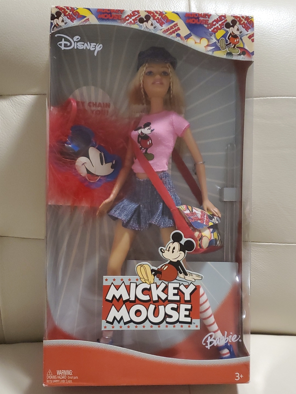 Collectible 2004 "Barbie Loves Mickey Mouse" doll model #H6468, NIB